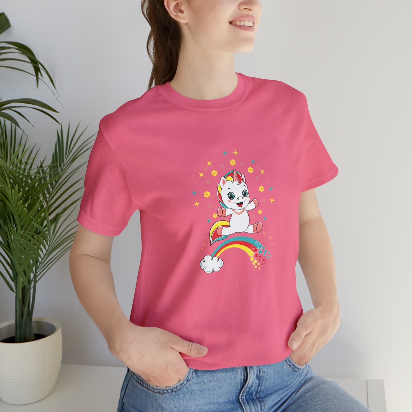 Fantasy, Unicorn, Positive, Things, Rainbow- Adult, Regular Fit, Soft Cotton, T-shirt