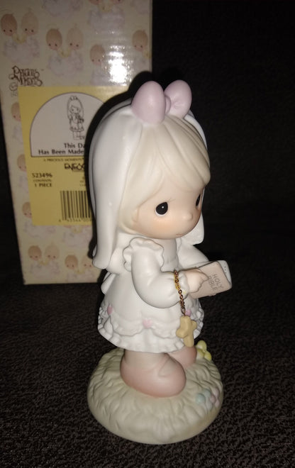 Vintage / Precious Moments / This Day Has Been Made In Heaven / Enesco 1989 Last Forever collection  in original box / bible figurine gift