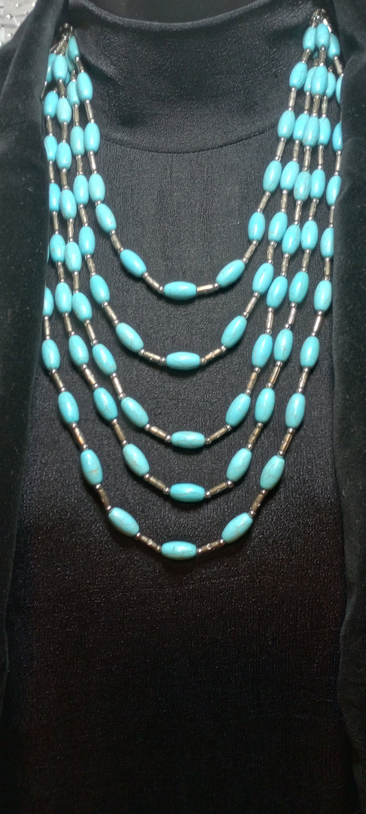 Turquoise NEW Layered Necklace Boho Bohemian, Southwest, Western