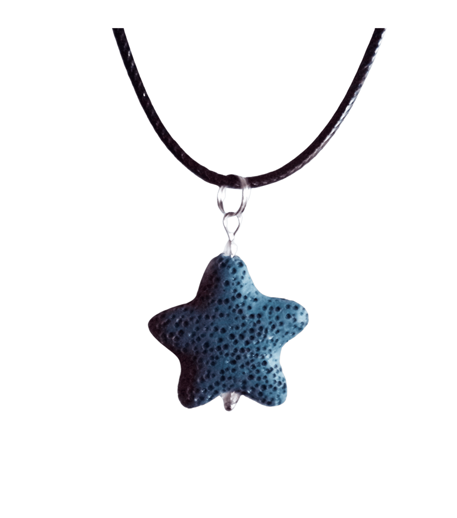 Lava starfish Wedgewood Blue 25 mm pendant necklace.
