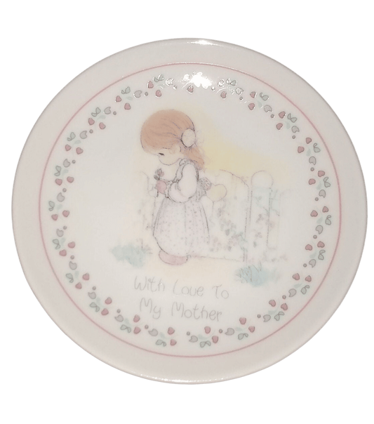 Precious Moments Mother Plate Which Reads, With Love To My Mother Plate. Enesco With Artist Sam Butcher 1990.