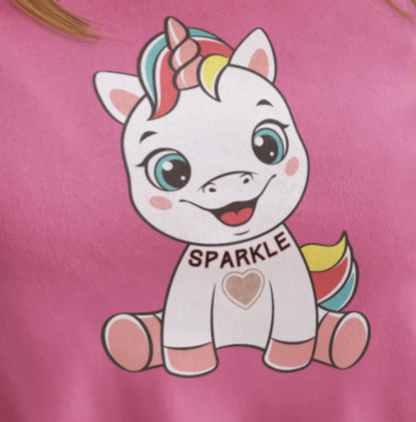 Fantasy, Unicorn, Sparkle, Positive- Kids, Heavy Cotton, T-shirt