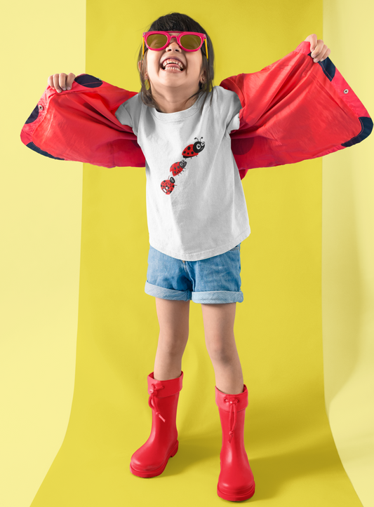 Ladybug Crossing Bug- Kids, Child, Kids Heavy Cotton™ T-shirt