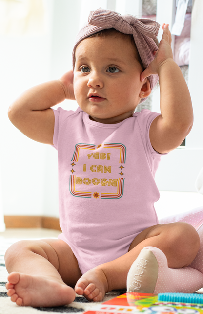 Dance, I Can Boogie, Retro Disco, Sports, Hobby, Interests, Dancing- Baby, Infant, Toddler, Soft Cotton, Onesie