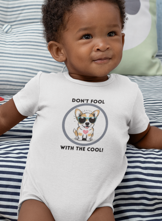 Dog, Don't Fool With The Cool, Animals- Baby, Toddler, Soft Cotton, Onesie