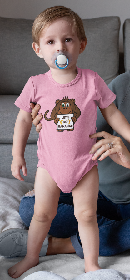 Monkey, Let's Go Bananas, Animals- Baby, Infant, Toddler, Soft Cotton, Onesie