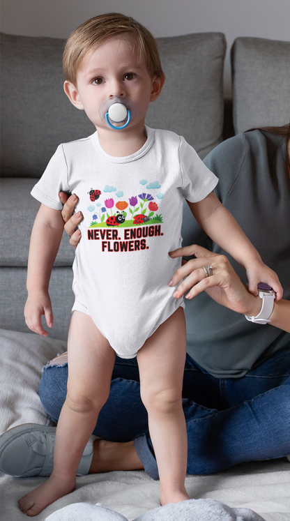 Nature, Plants, Never Enough Flowers Bug, Ladybugs- Baby, Infant, Toddler, Soft Cotton, Onesie