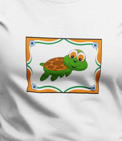 Turtle Swimming, Animals, Sports, Swimming- Adult, Regular Fit, Soft Cotton, T-shirt