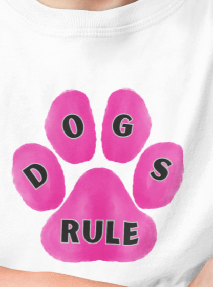 Art, Colorful, Dog Paw, Dogs Rule- Baby, Infant, Toddler, Soft Cotton, Onesie