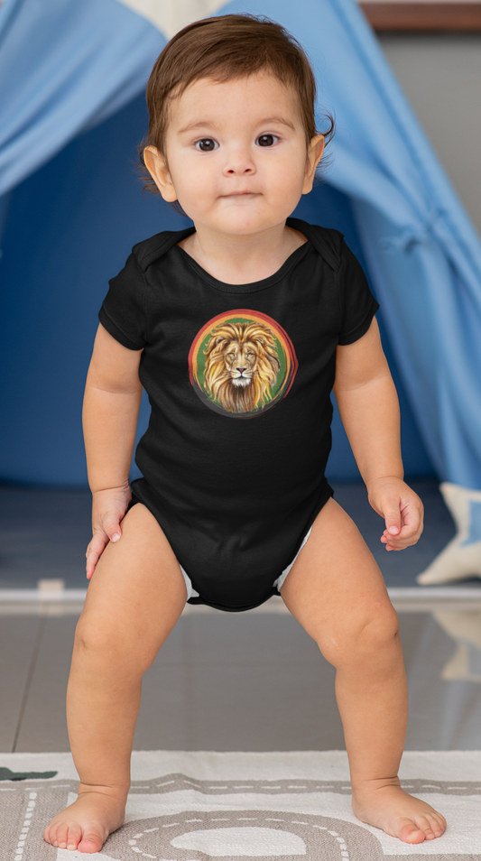 Lion, Animals, Feline (Wild Cats), Art- Baby, Infant, Toddler, Soft Cotton, Onesie