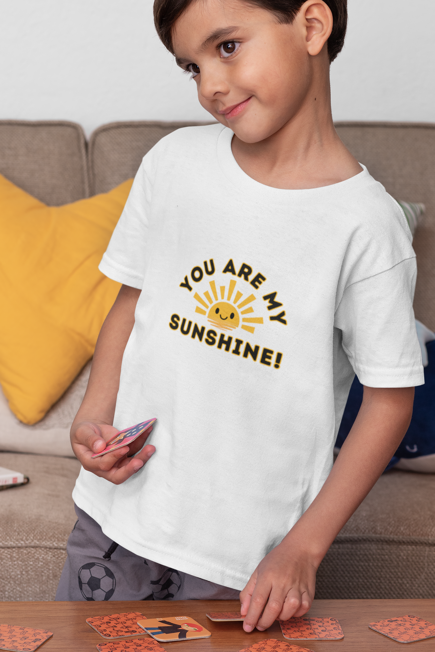 Positive, You Are My Sunshine, Happiness- Kids, Child, Heavy Cotton, T-shirt