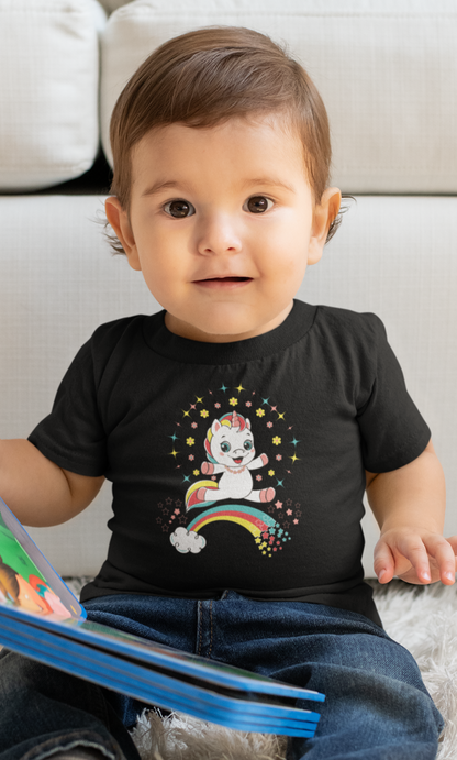 Fantasy, Unicorn, Positive, Things, Rainbow- Baby, Infant, Toddler, Soft Cotton, T-Shirt