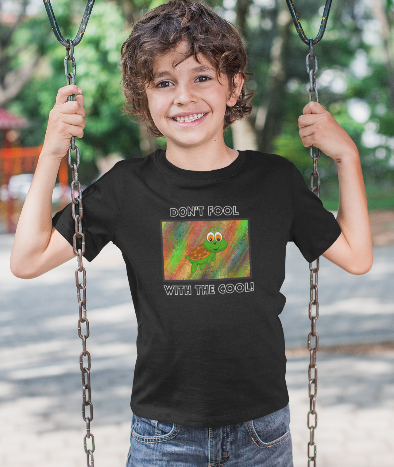 Turtle, Don't Fool With The Cool, Animals- Child, Kids, Heavy Cotton, T-shirt