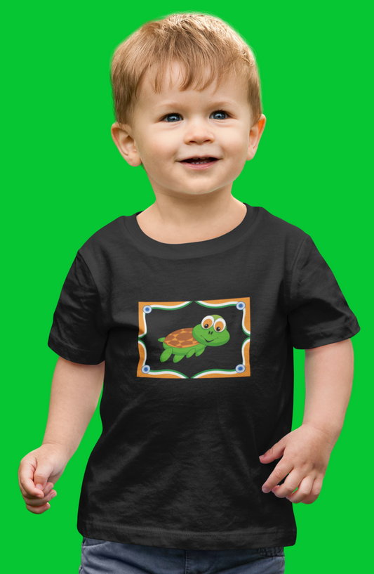 Turtle Swimming, Animals, Sports, Swimming- Baby, Toddler, Soft Cotton, T-shirt