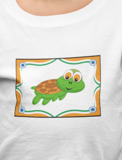 Turtle Swimming, Animals, Sports, Swimming- Child, Kids, Heavy Cotton, T-shirt