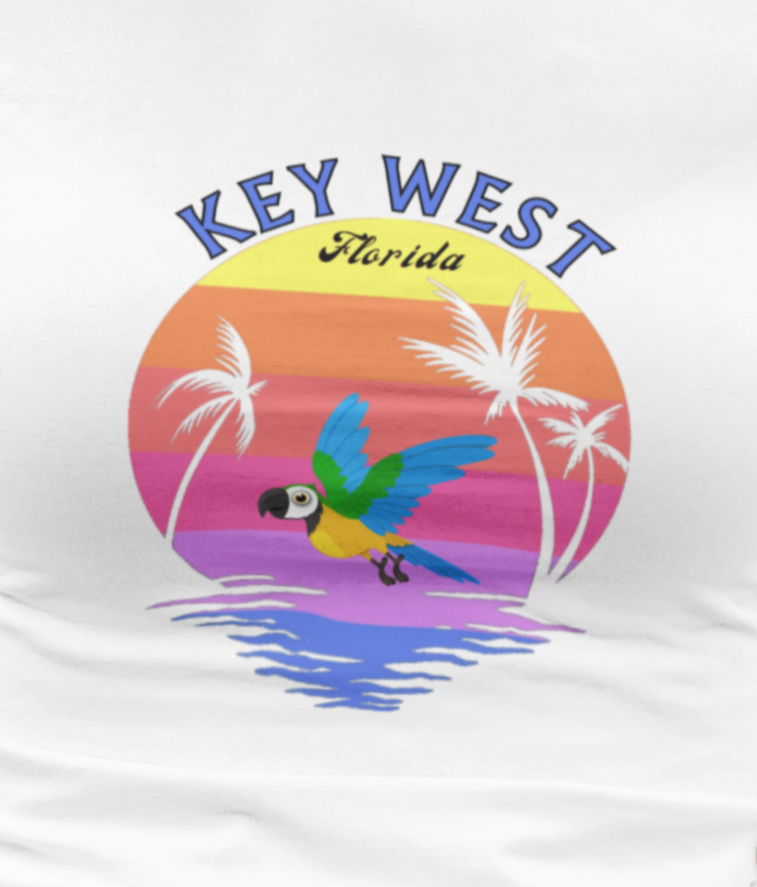 Places, States, Beach, Key West, Florida, United States of America, Animals, Birds- Kids, Heavy Cotton, T-shirt