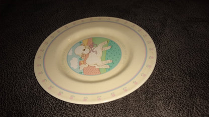 Vintage Hallmark Newborn Baby Plate (Side View) With Sheep, Brings New Dreams. Made in Japan In 1984. 
