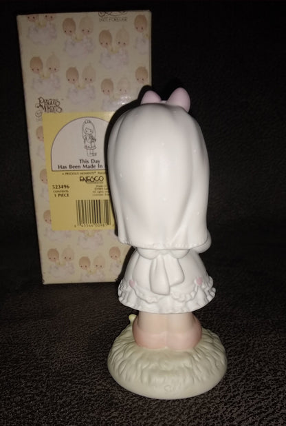 Vintage Precious Moments Figurine, This Day Has Been Made In Heaven, Enesco 1989.