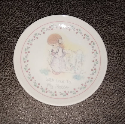 Precious Moments Mother Plate Which Reads, With Love To My Mother Plate. Enesco With Artist Sam Butcher 1990.