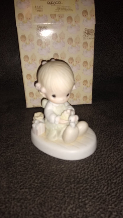 Vintage / Precious Moments / Love Is Kind / Enesco 1984 Last Forever collection / original box / birthday figurine gift / love figurine gift