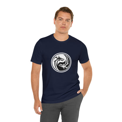 Symbol, Dragon, Ying Yang- Adult, Regular Fit, Soft Cotton, Smaller Size Image, T-shirt