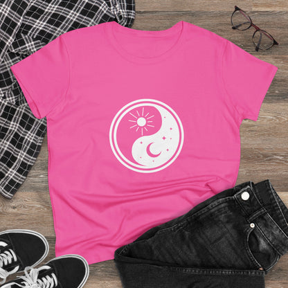 Symbol, Ying Yang, Sun and Moon - Adult, Semi-fitted, T-shirt