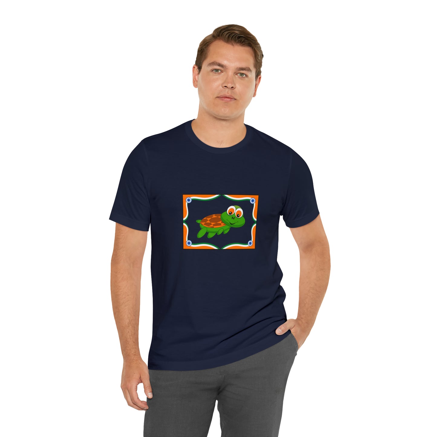 Turtle Swimming, Animals, Sports, Swimming- Adult, Regular Fit, Soft Cotton, T-shirt