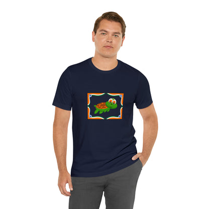Turtle Swimming, Animals, Sports, Swimming- Adult, Regular Fit, Soft Cotton, T-shirt