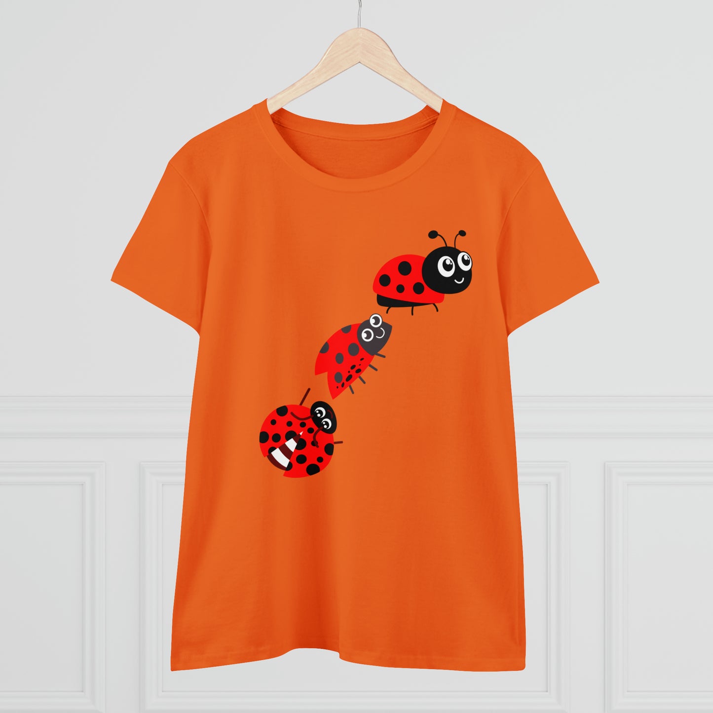Ladybug Flower, Plants, Garden- Adult, Semi-fitted, T-shirt