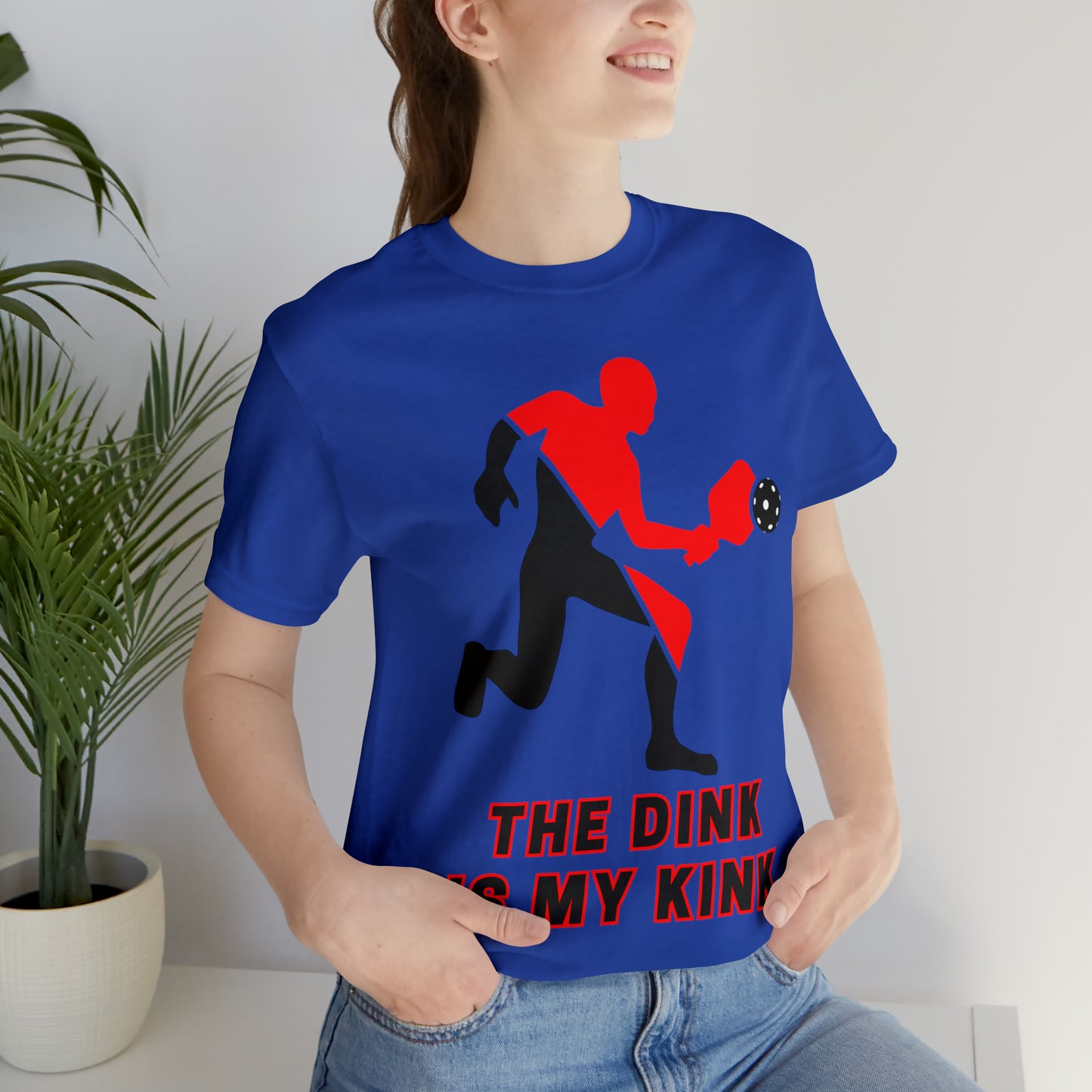 Pickleball Sports, The Dink Is My Kink- Adult, Regular Fit, Soft Cotton, Full Size Image, T-shirt