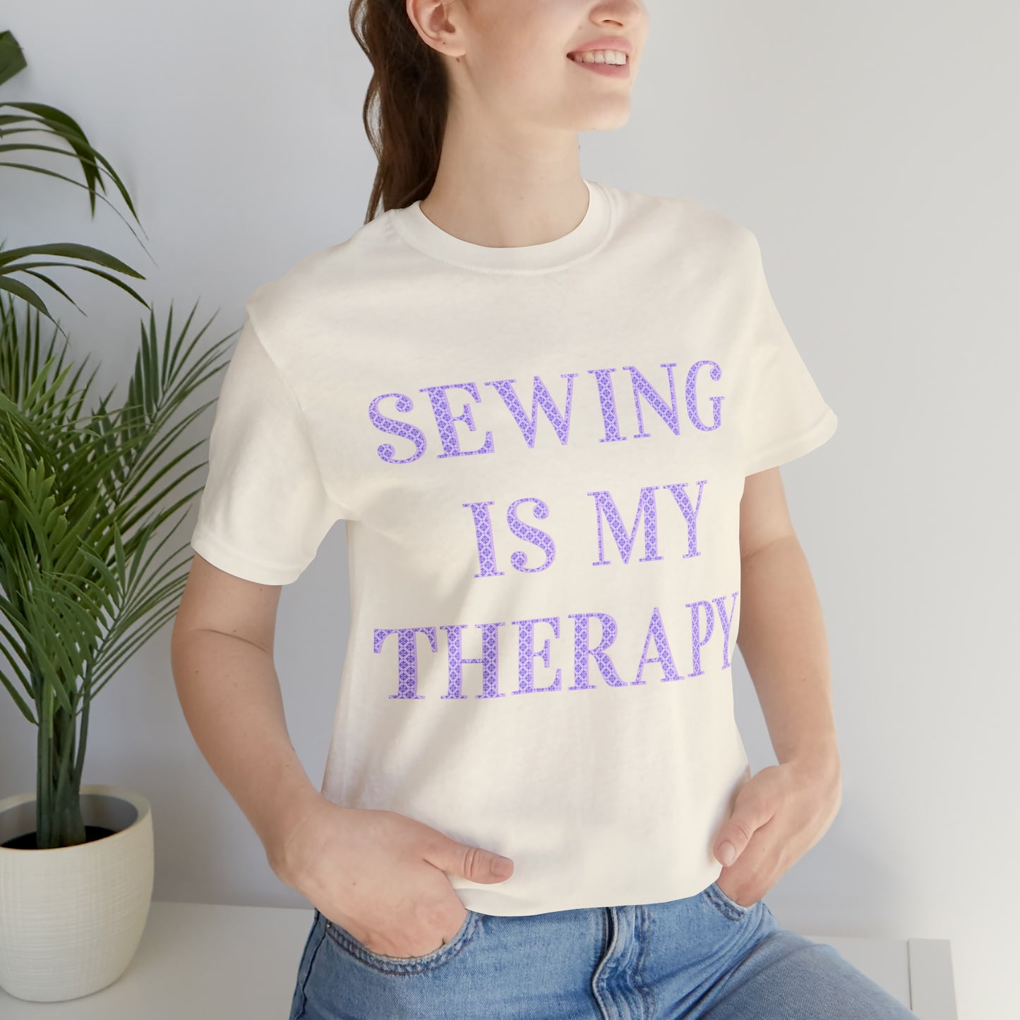Sewing Is My Therapy- Adult, Regular Fit, Soft Cotton, T-shirt