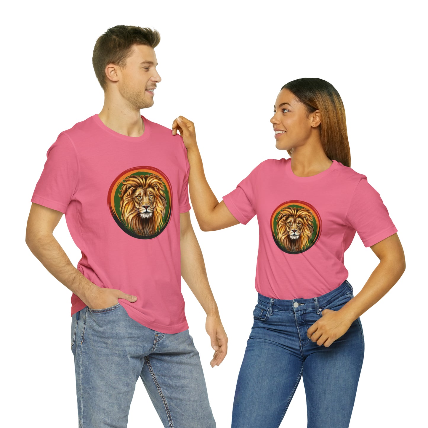 Lion, Animals, Feline (Wild Cats)- Adult- Adult, Regular Fit, Soft Cotton, Full Size Image, T-shirt