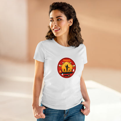 Animals, Bugs, Bee, ZOMBEE, Funny, Holiday, Halloween- Adult, Semi-fitted, Smaller Size Image, T-shirt