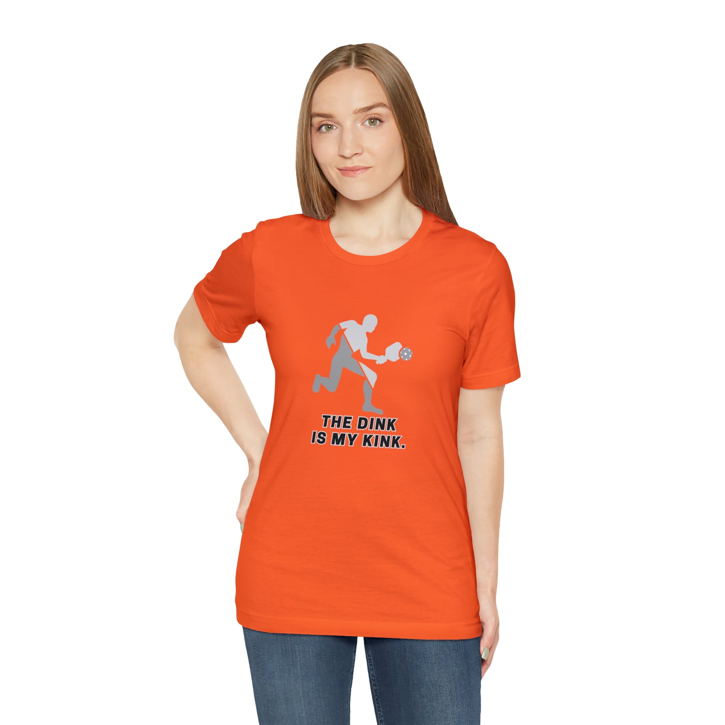 Pickleball Sports, The Dink Is My Kink- Adult, Regular Fit, Soft Cotton, Smaller Size Image, T-shirt