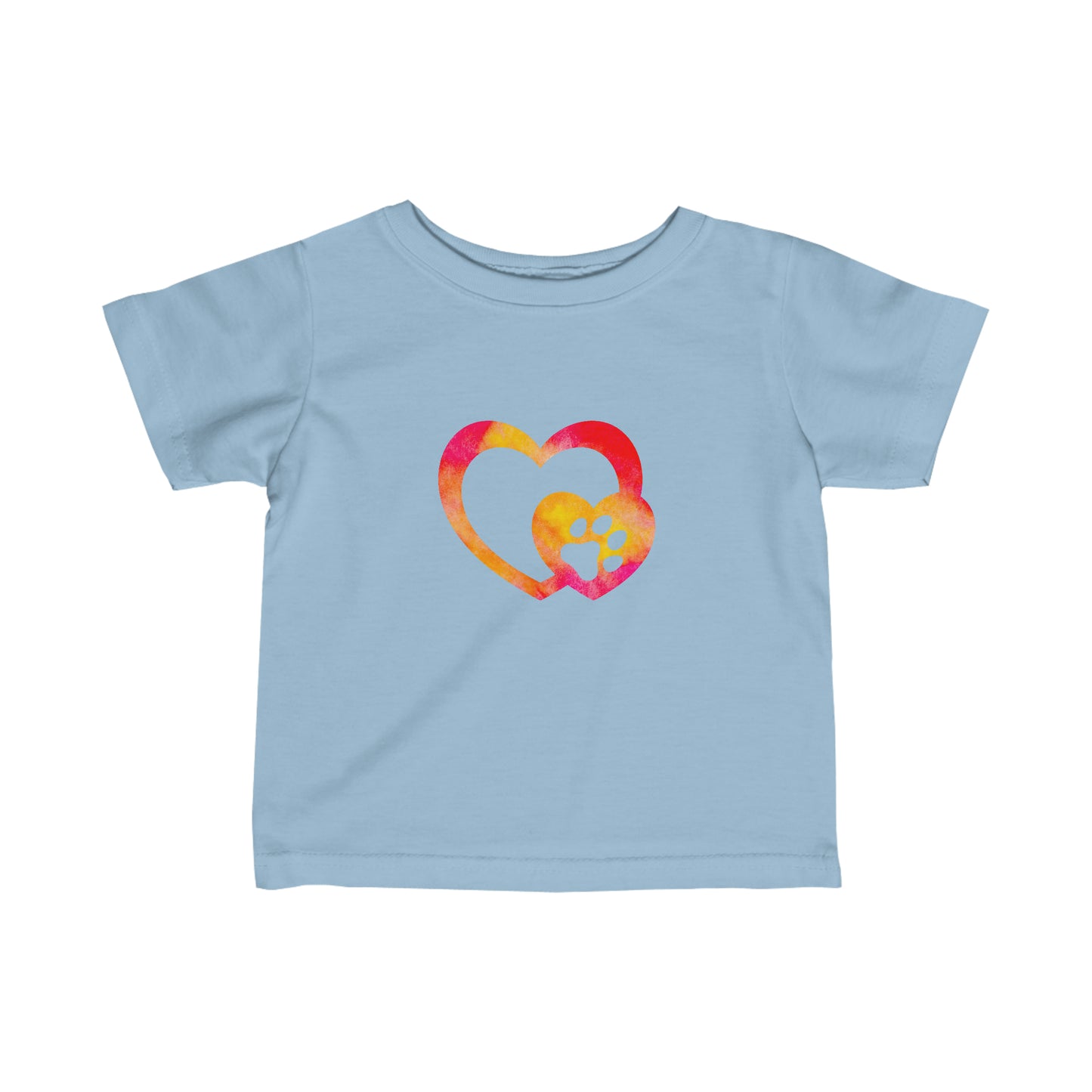 Art, Colorful, Love, Dog Paw- Baby, Infant, Toddler, T-shirt