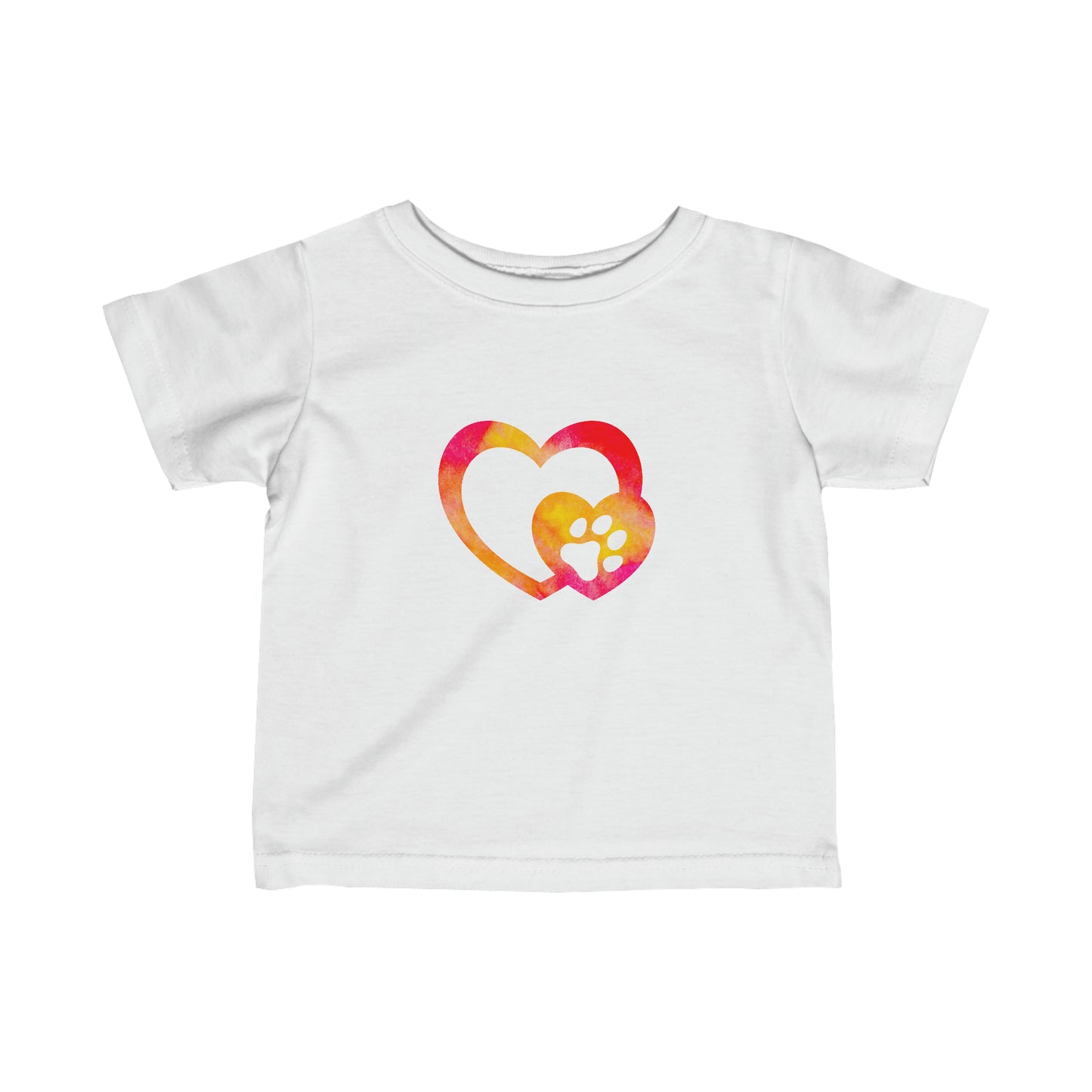 Art, Colorful, Love, Dog Paw- Baby, Infant, Toddler, T-shirt