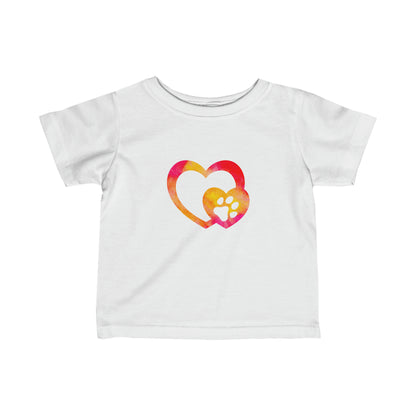 Art, Colorful, Love, Dog Paw- Baby, Infant, Toddler, T-shirt
