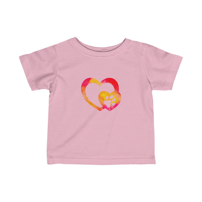 Art, Colorful, Love, Dog Paw- Baby, Infant, Toddler, T-shirt