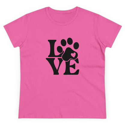 Love, Dog, Animals, Words- Adult, Semi-fitted, T-shirt