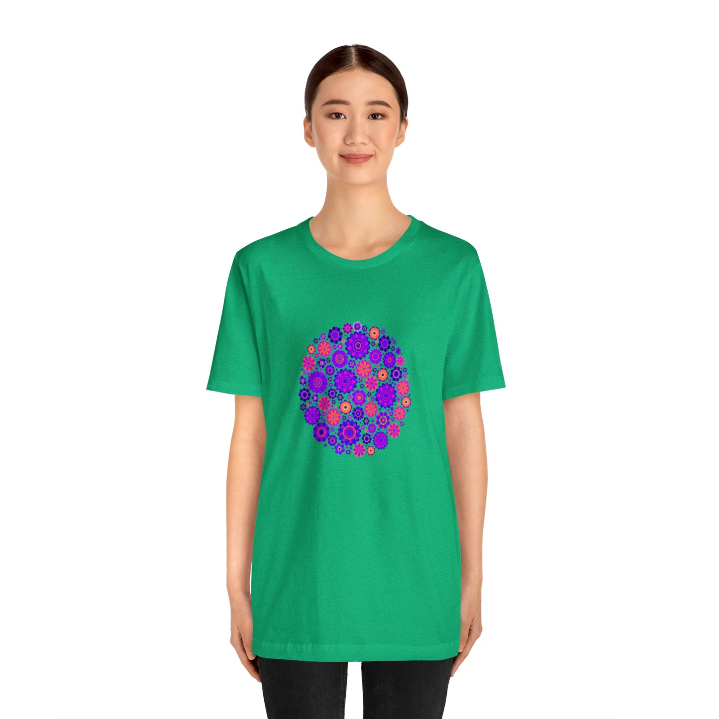 Colorful, Nature, Flowers- Adult, Regular Fit, Soft Cotton,  T-shirt