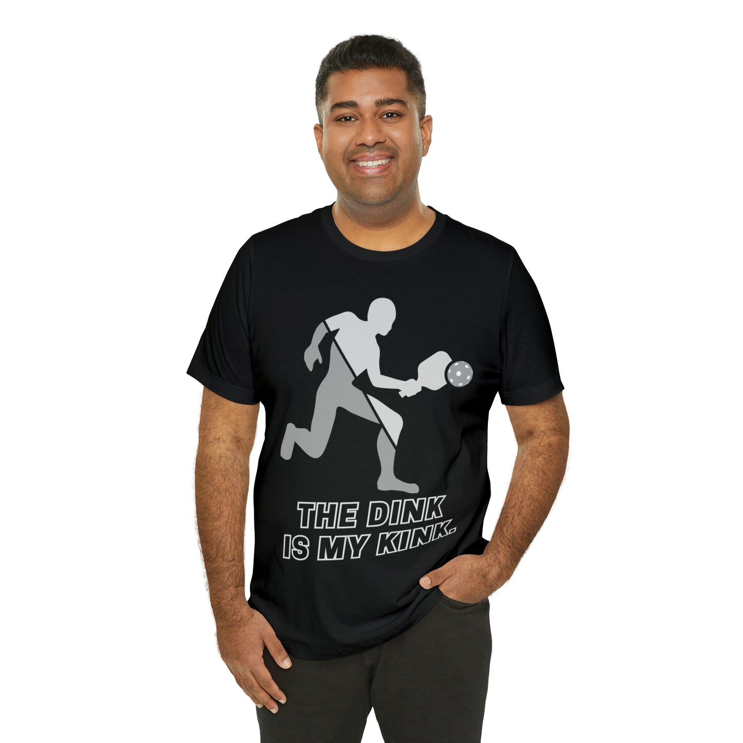 Pickleball Sports, The Dink Is My Kink- Adult, Regular Fit, Soft Cotton, Full Size Image, T-shirt