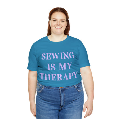 Sewing Is My Therapy- Adult, Regular Fit, Soft Cotton, T-shirt