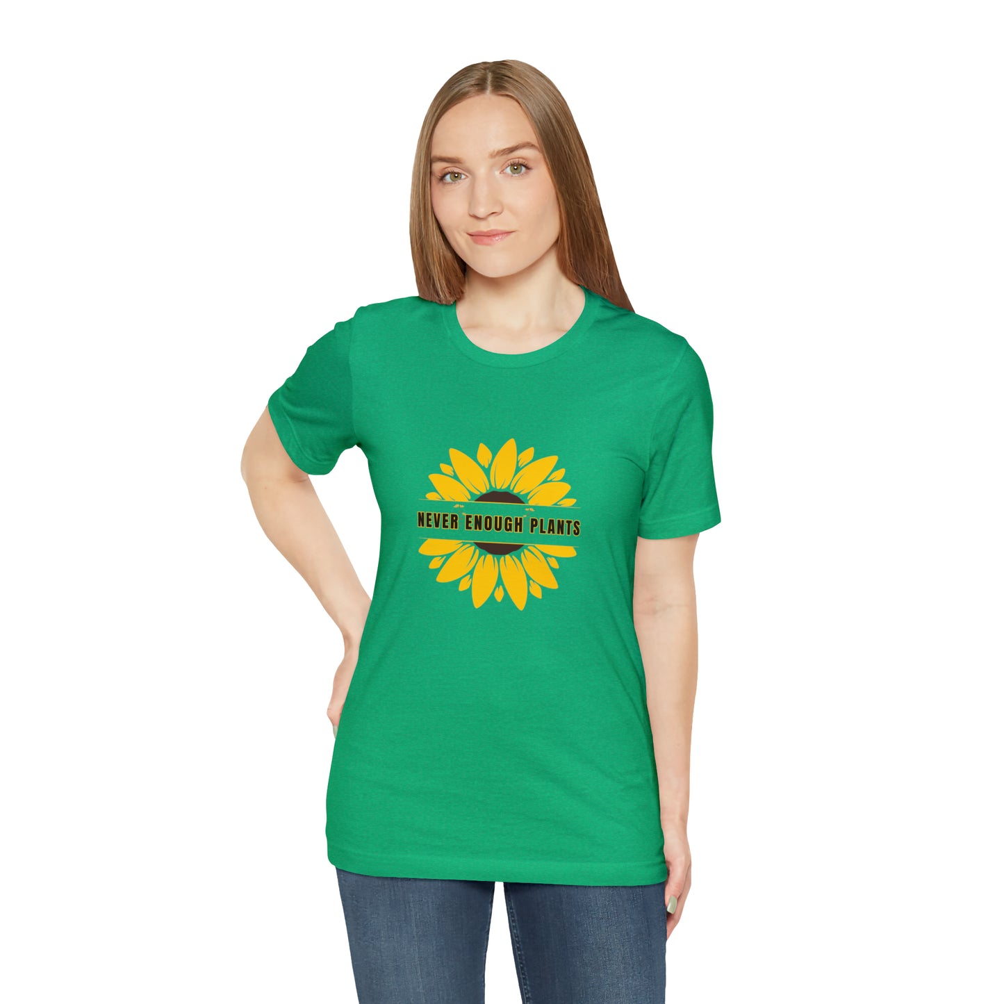 Nature, Plants, Flowers, Garden, Never Enough Plants, Sunflowers- Adult, Regular Fit, Soft Cotton, T-shirt