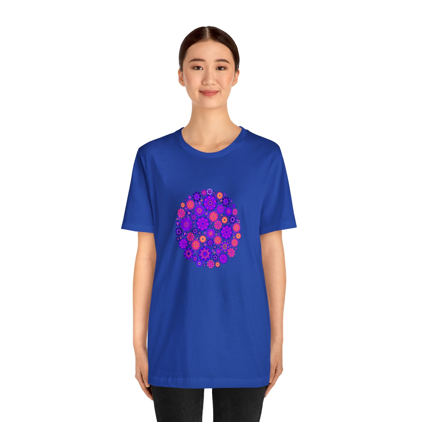 Colorful, Nature, Flowers- Adult, Regular Fit, Soft Cotton,  T-shirt