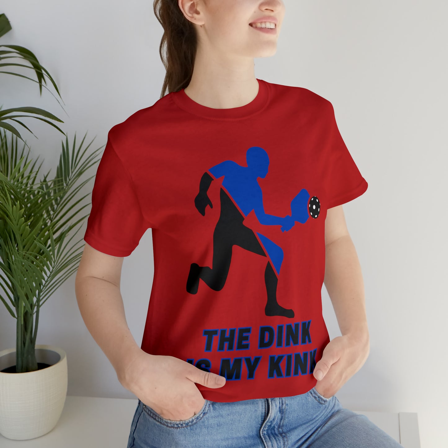 Pickleball Sports, The Dink Is My Kink- Adult, Regular Fit, Soft Cotton, Full Size Image, T-shirt