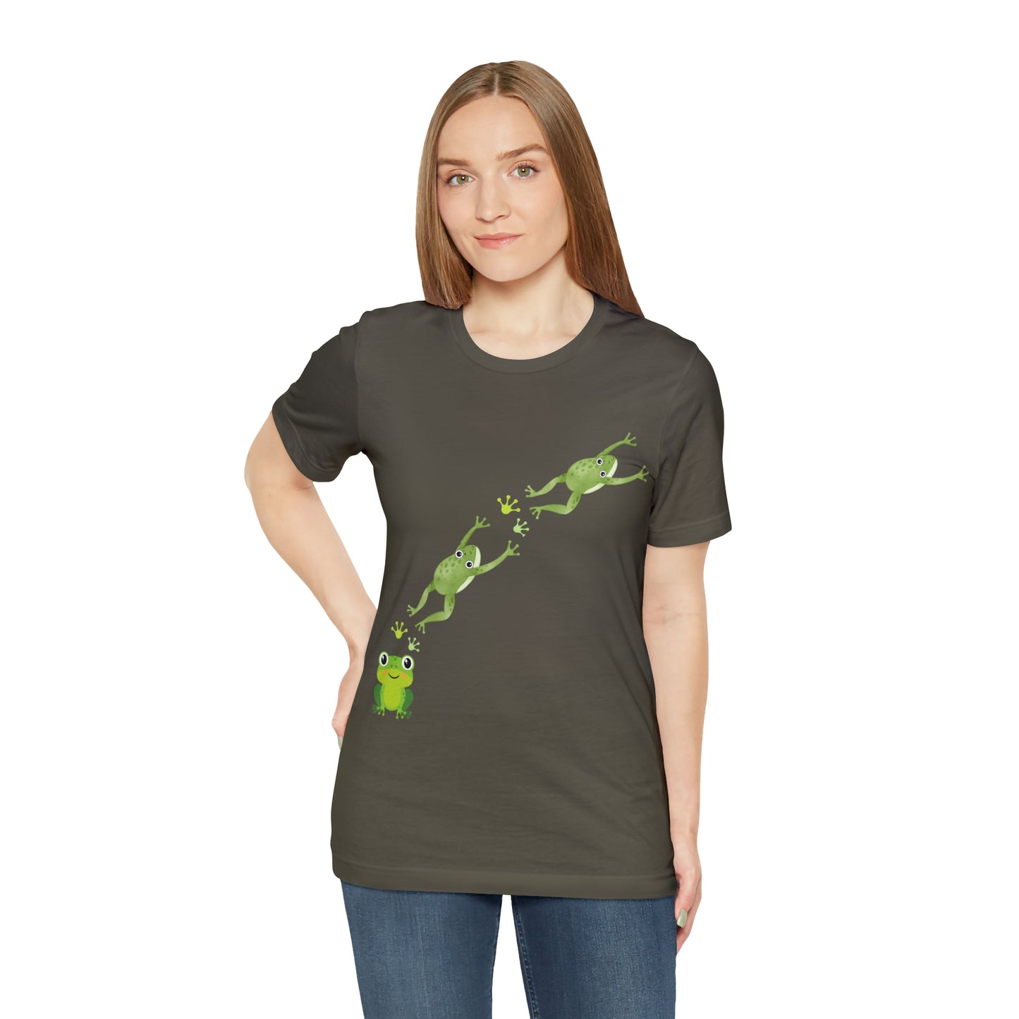 Frog Crossing- Adult, Regular Fit, Soft Cotton, T-shirt