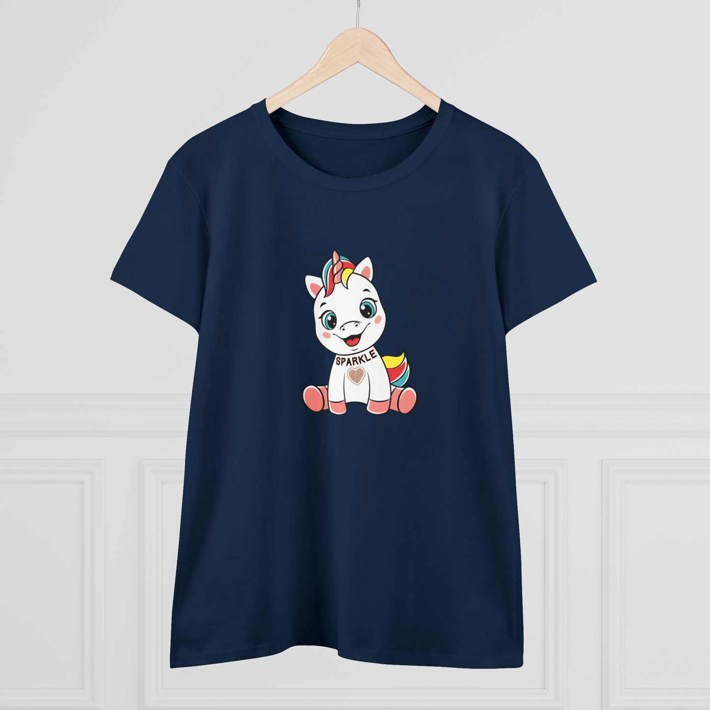 Fantasy, Unicorn, Sparkle, Positive- Adult, Semi-fitted T-shirt