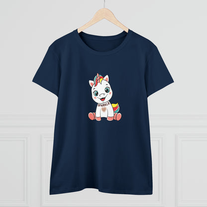 Fantasy, Unicorn, Sparkle, Positive- Adult, Semi-fitted T-shirt