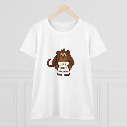 Monkey, Let's Go Bananas, Animals- Adult, Semi-fitted, T-shirt