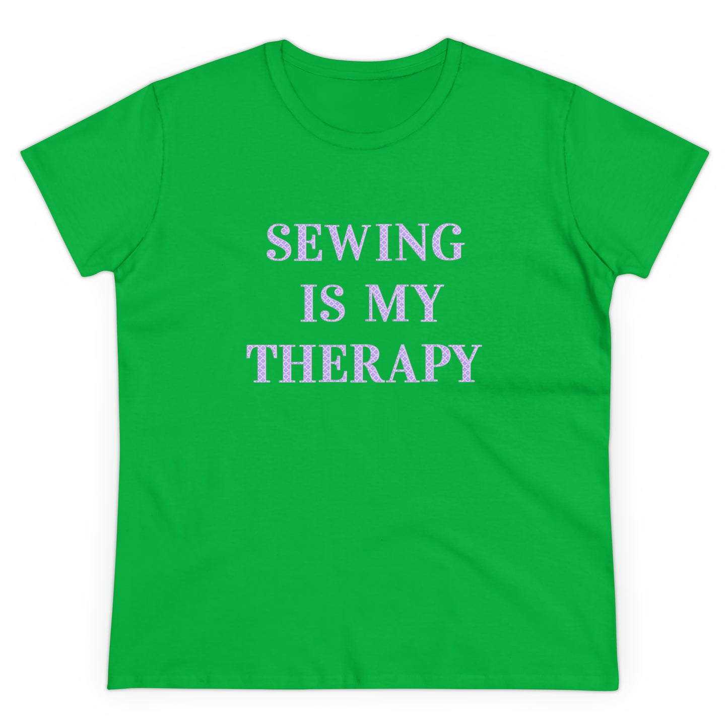 Sewing Is My Therapy- Adult, Semi-fitted T-shirt